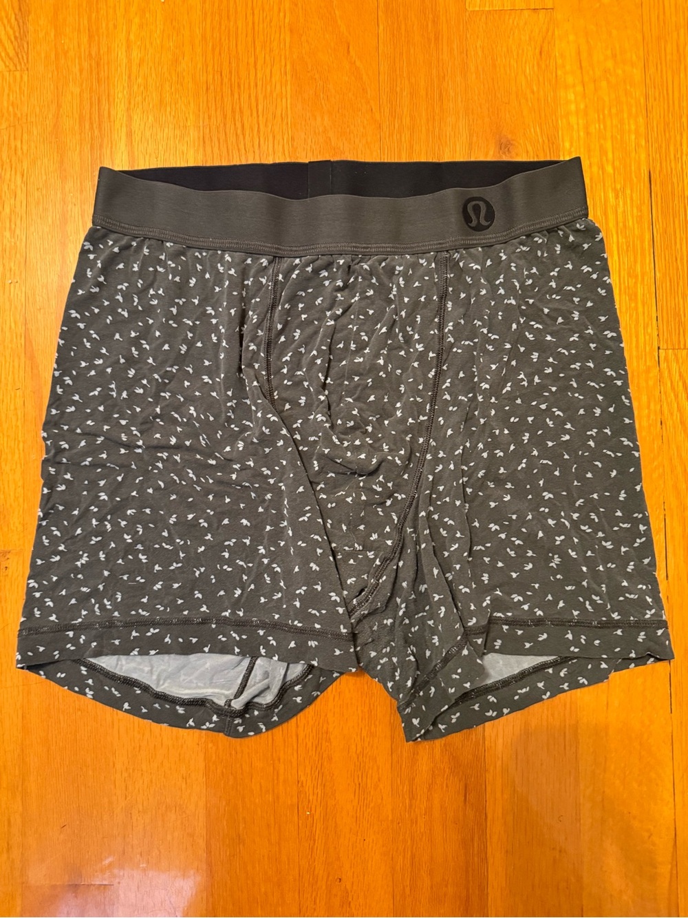 lululemon athletica Charcoal Gray Micro-Print Boxer Briefs